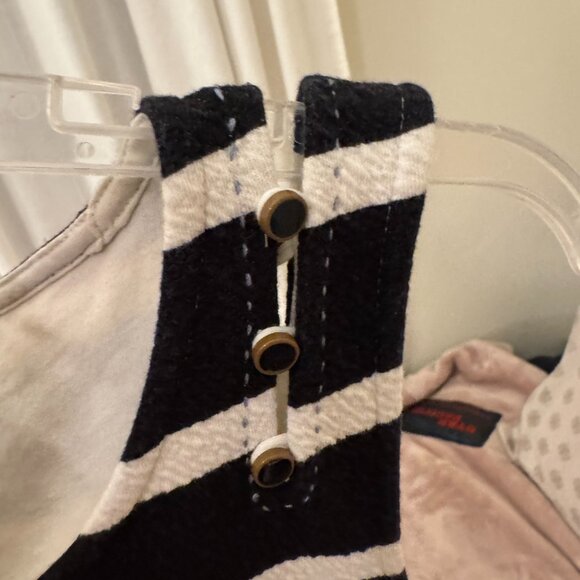 J Crew Black and White Striped Sleeveless Blouse - Picture 3 of 4